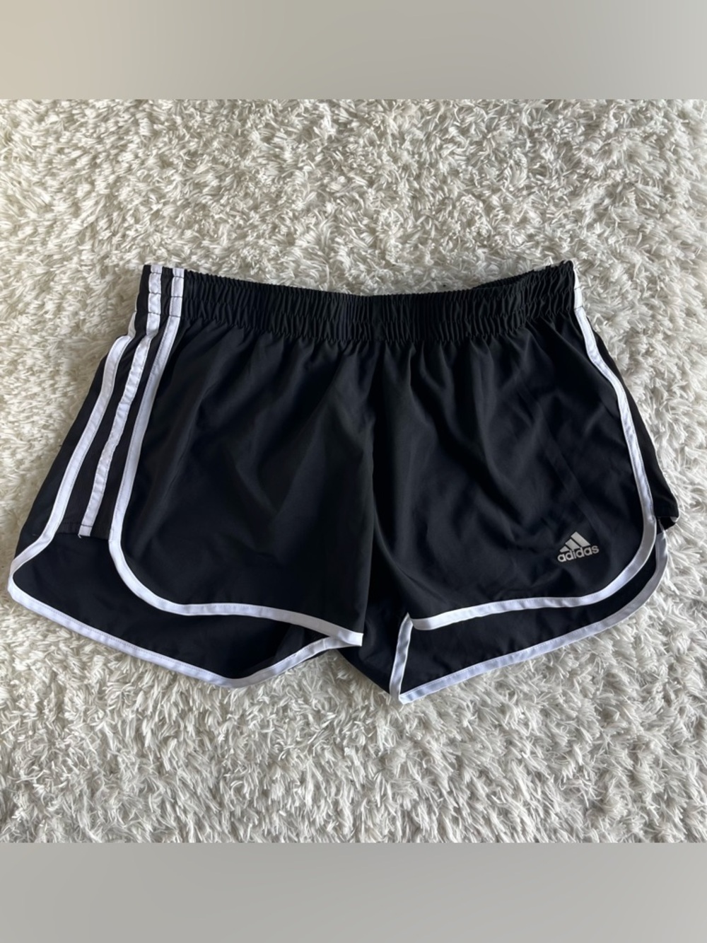 adidas Black Shorts with White Trim